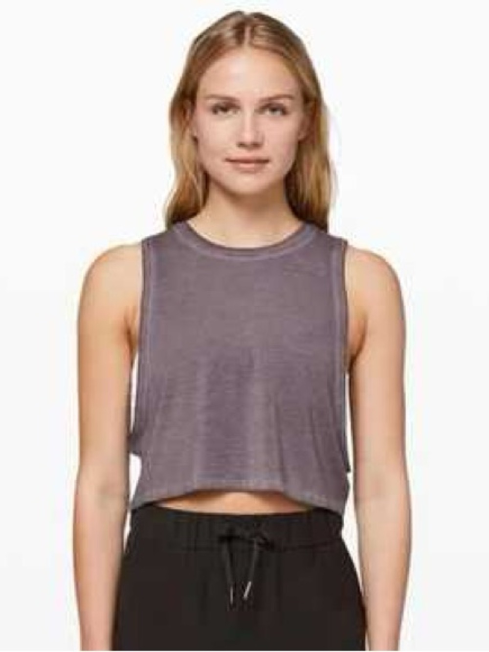 LULULEMON Women's Sleeveless Gray/purple Crop Top